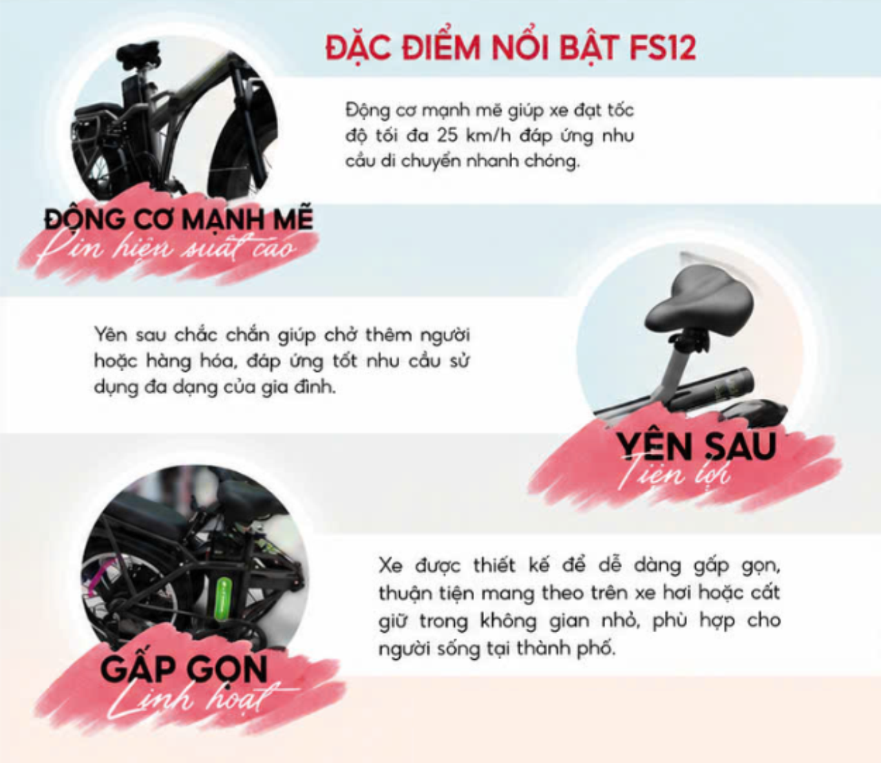Xe đạp trợ lực điện NETT FS12 – Pin 36V13Ah, đi 30-35km