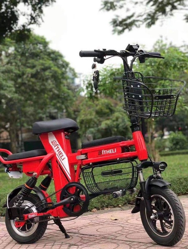 XE ĐẠP ĐIỆN THELI GẤP GỌN PIN LITHIUM 48V15A - Xe Điện Thuận Phong